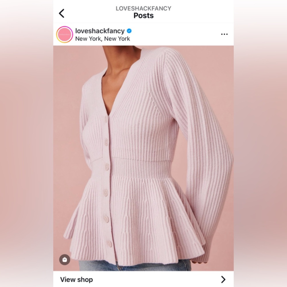 LoveShackFancy Luisa Peplum Cardigan